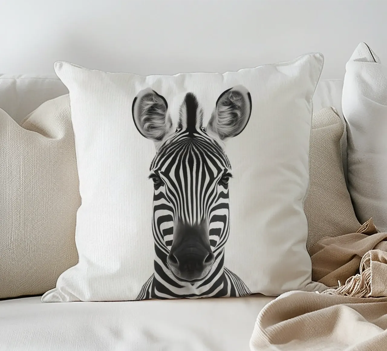 Toni simpatica zebra cuscino da Carinaprint