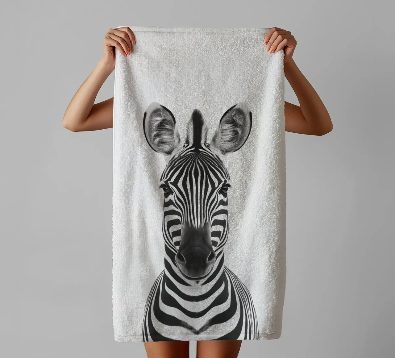 Toni simpatica zebra asciugamano da bagno da Carinaprint