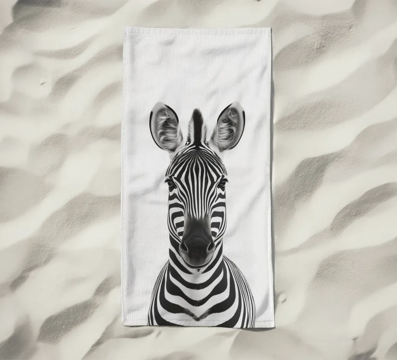 Toni simpatica zebra telo mare da Carinaprint