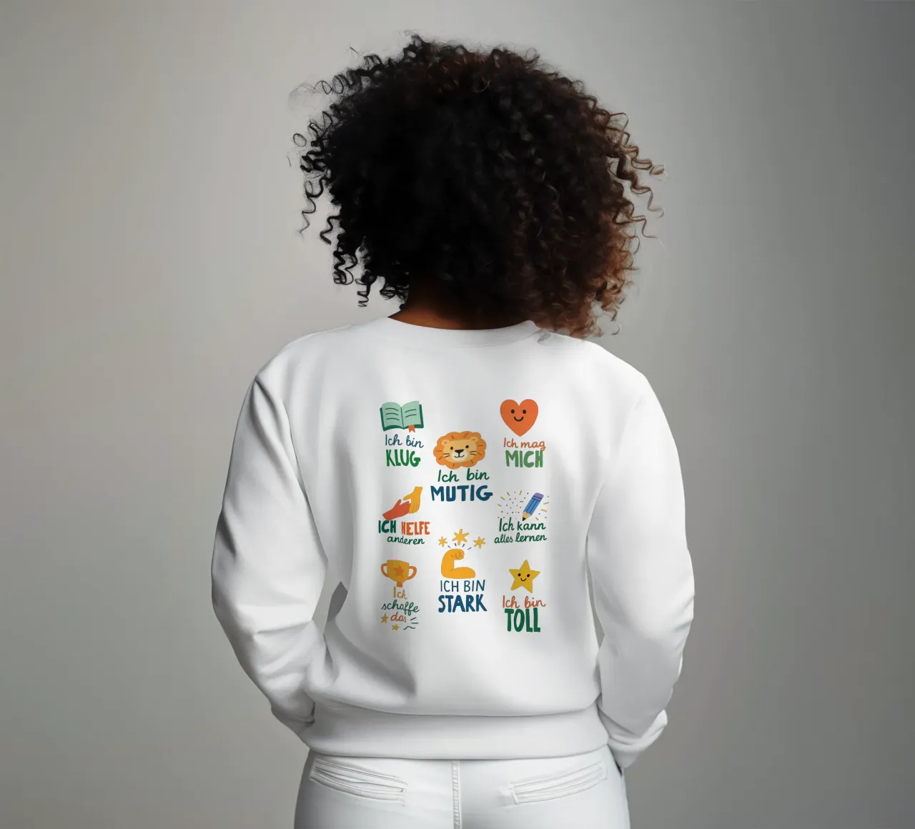 Ich bin stark & mutig - Affirmationen Poster felpa da KidzStudio