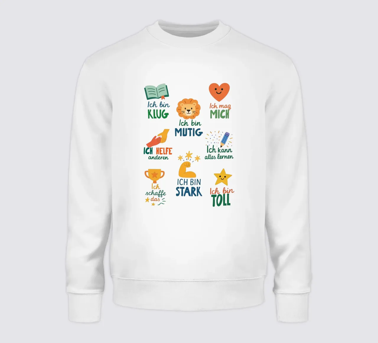 Ich bin stark & mutig - Affirmationen Poster felpa da KidzStudio