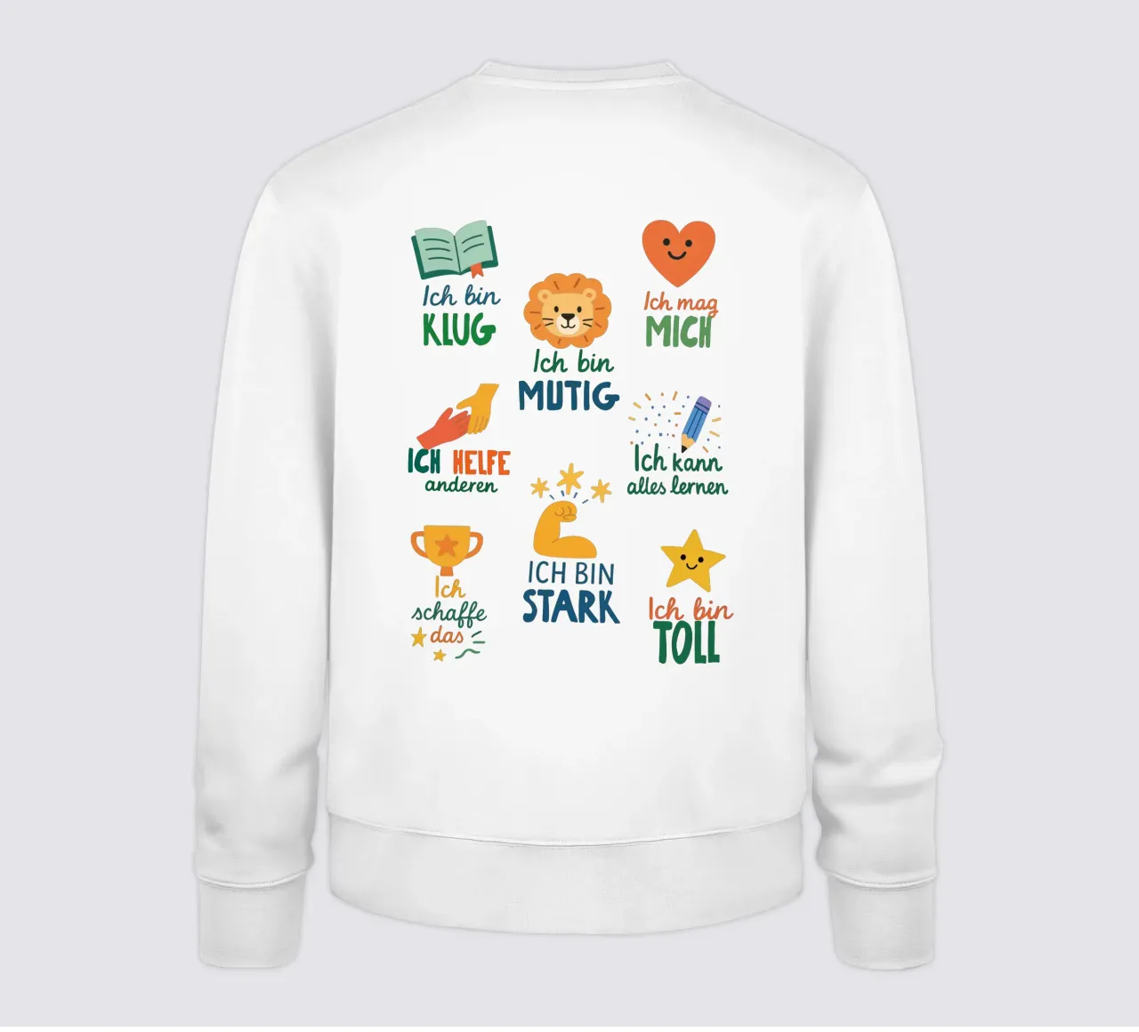 Ich bin stark & mutig - Affirmationen Poster felpa da KidzStudio