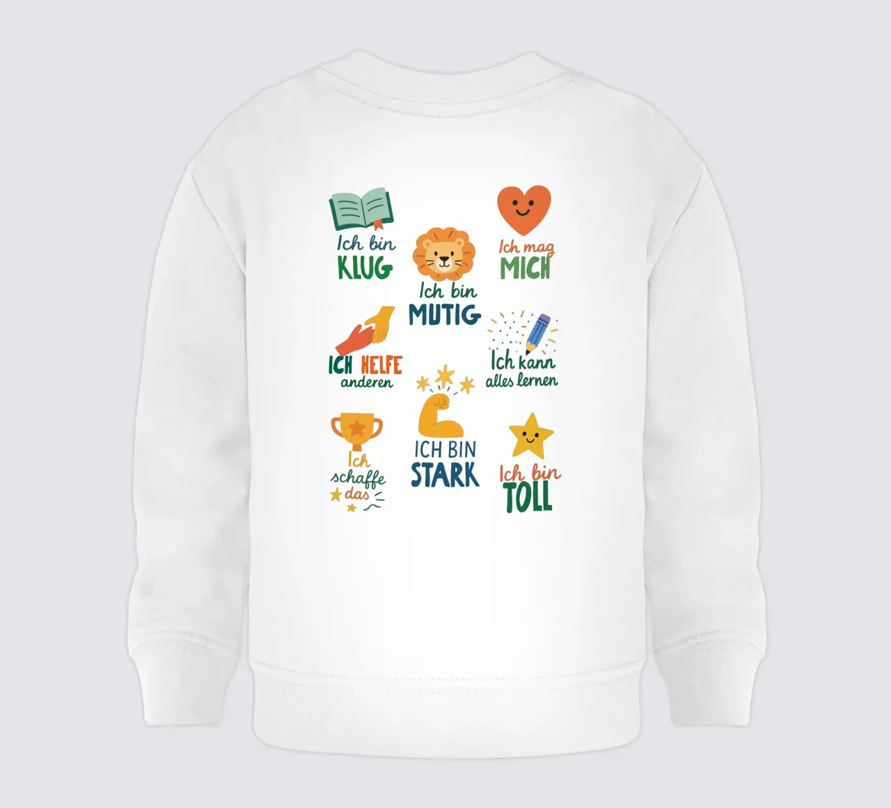 Ich bin stark & mutig - Affirmationen Poster felpa neonato da KidzStudio