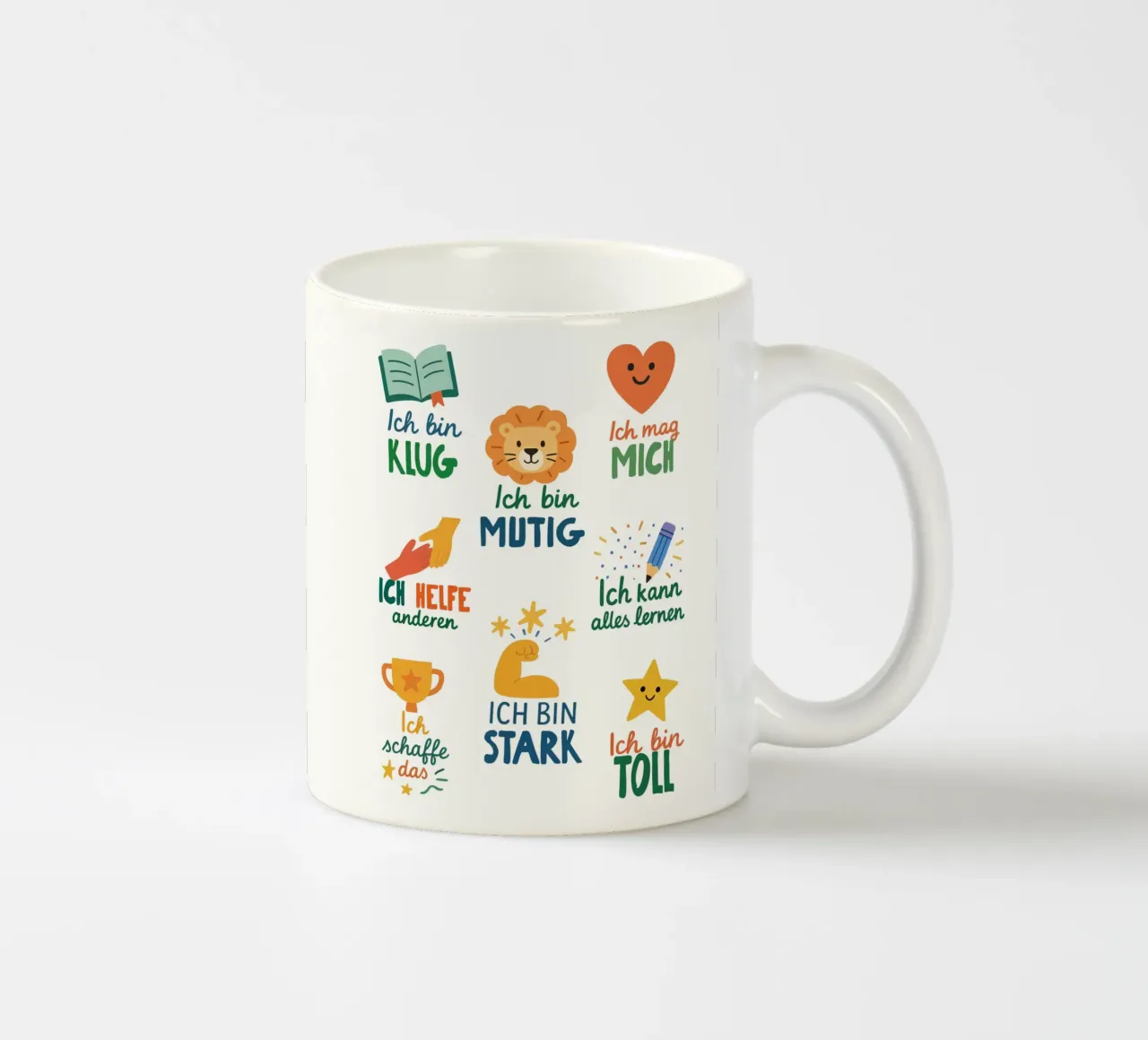 Ich bin stark & mutig - Affirmationen Poster tazza in ceramica da KidzStudio