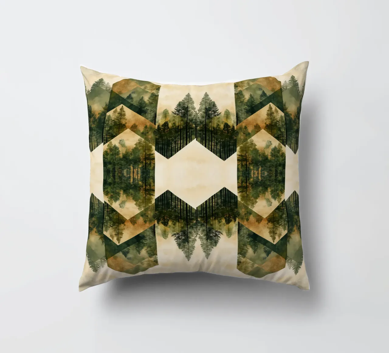Green Emerge - Tiled cuscino da The Quiet Senju