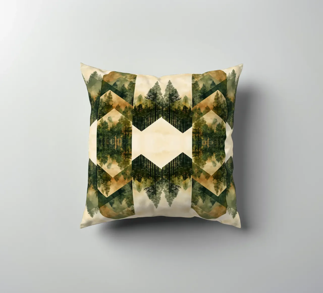 Green Emerge - Tiled cuscino da The Quiet Senju