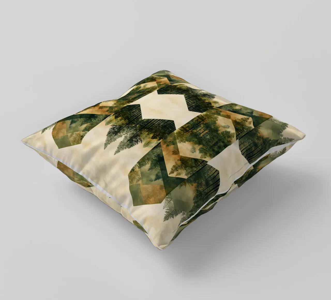 Green Emerge - Tiled cuscino da The Quiet Senju