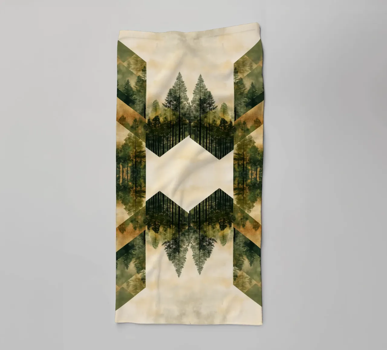 Green Emerge - Tiled asciugamano da bagno da The Quiet Senju