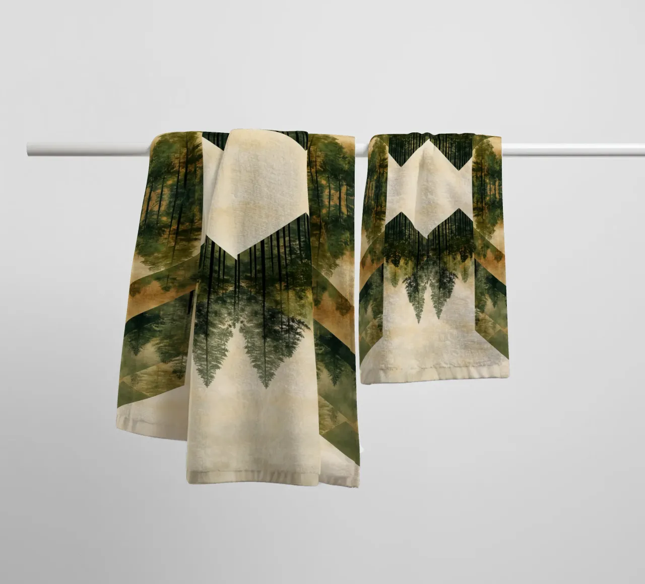 Green Emerge - Tiled asciugamano da bagno da The Quiet Senju