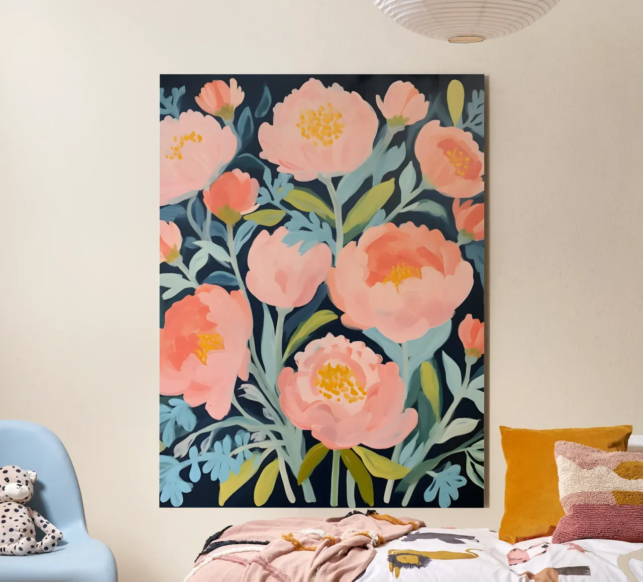 Fiori di mezzanotte - Rosa elegante alluminio dibond da KidzStudio