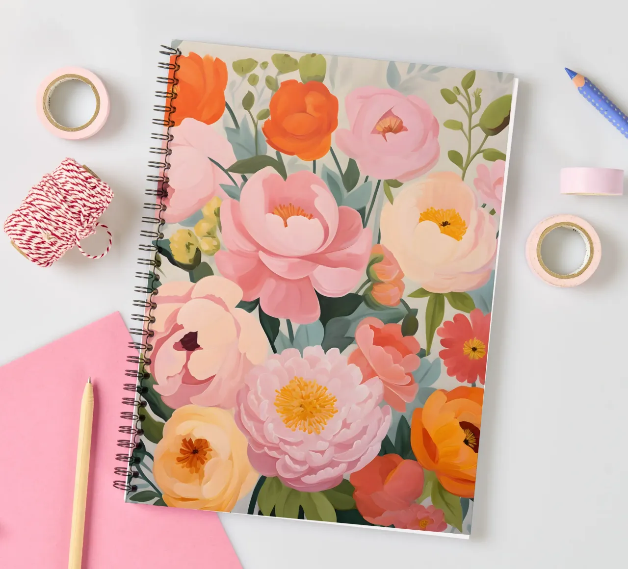Spring Garden Bloom – Vibran spiral notebook by KidzStudio