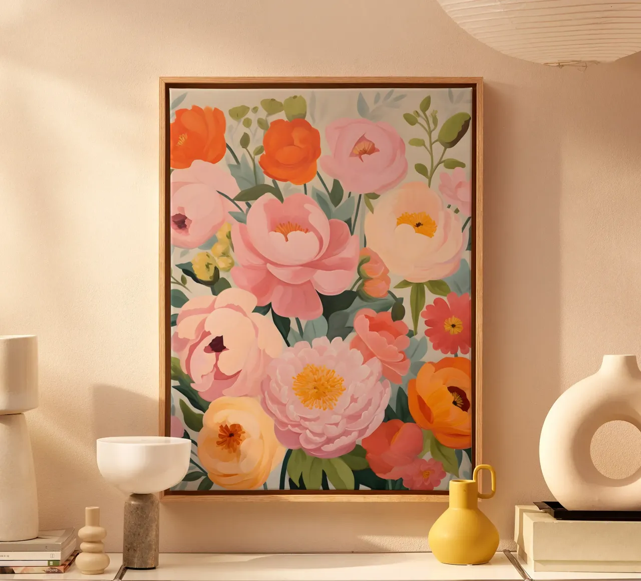 Lentetuin bloeit - Vibran canvas van KidzStudio