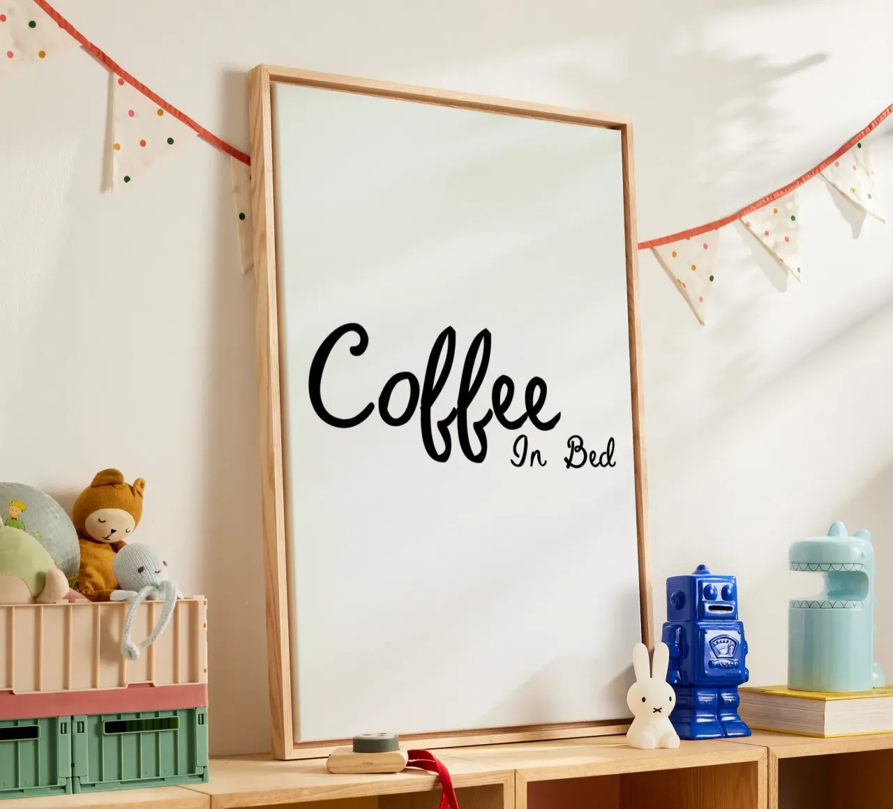 Coffee In Bed tela con Cornice a cassetta da Studio One