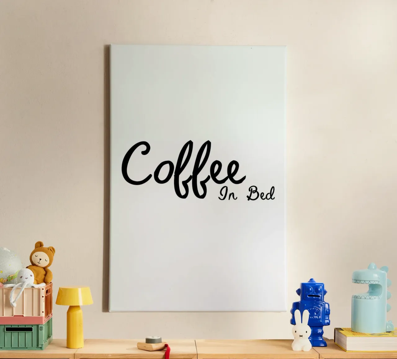 Coffee In Bed tela con Cornice a cassetta da Studio One
