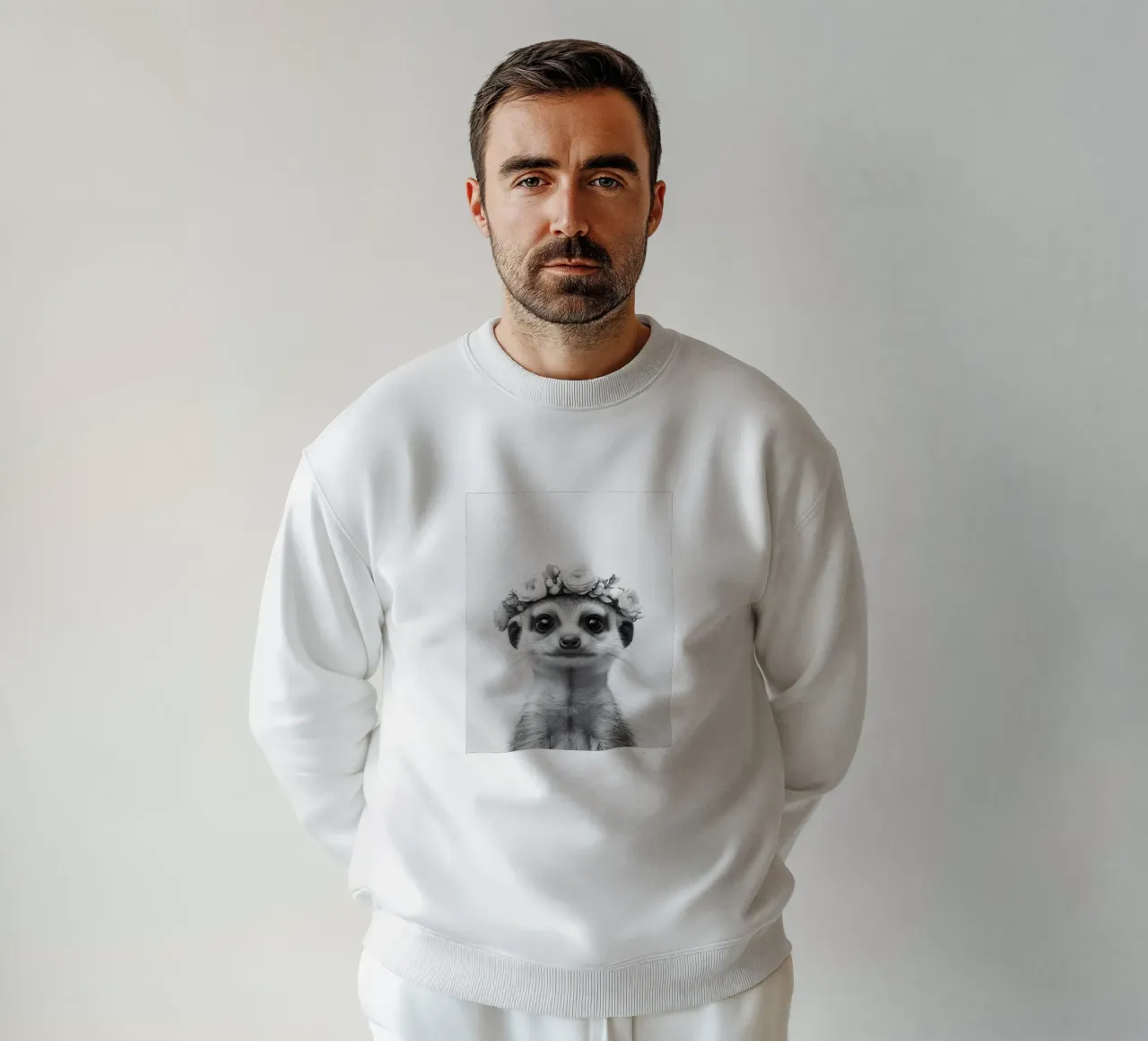 Emma simpatica ragazza suricata felpa da Carinaprint