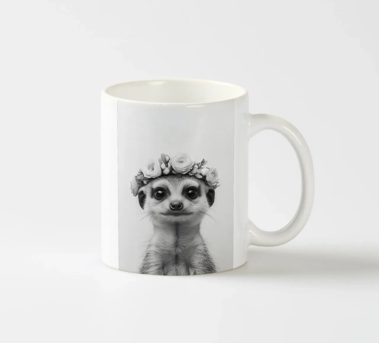 Emma simpatica ragazza suricata tazza in ceramica da Carinaprint