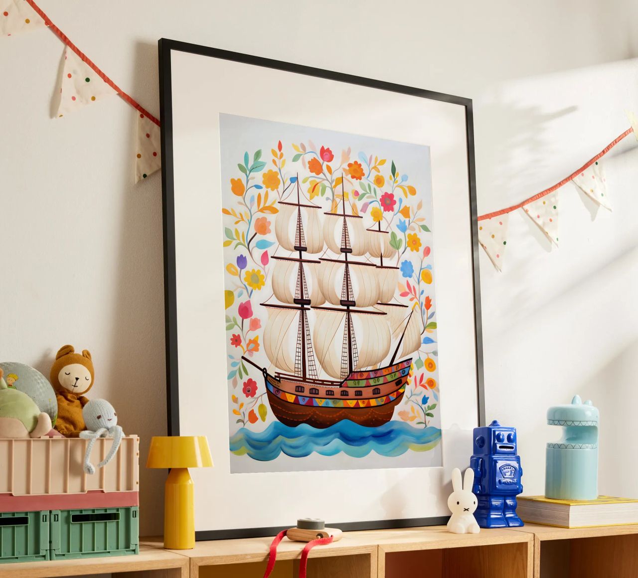 Thriving adventure ship poster by KidzStudio