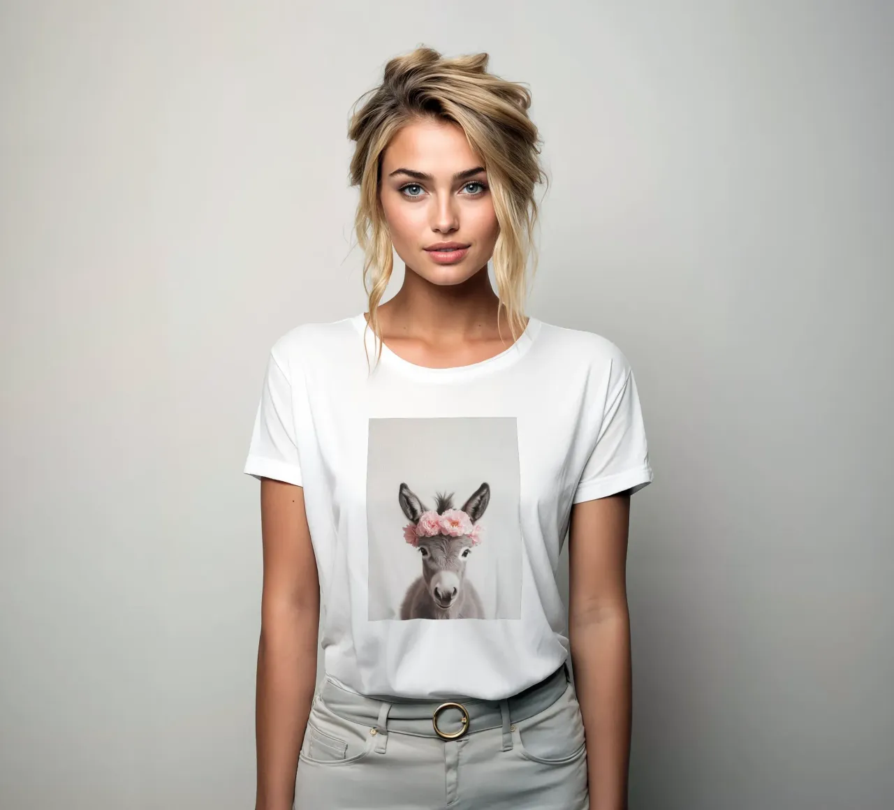Lilo Niedliches Esel Mädchen Frauen T-Shirt von Carinaprint