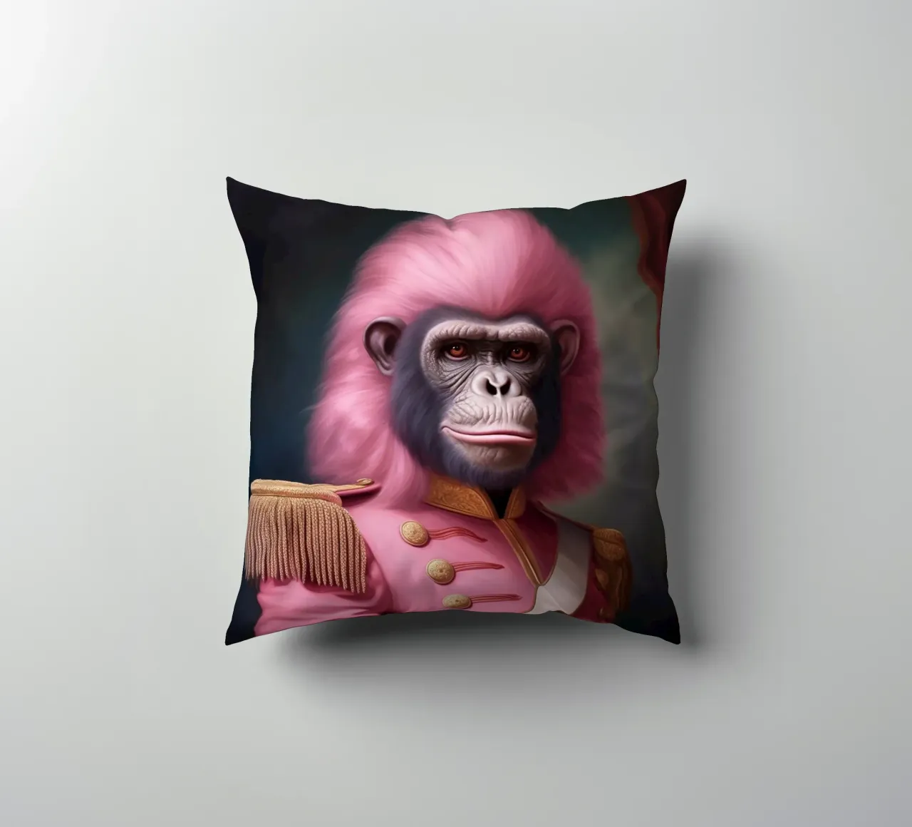Pittura rosa Gorilla cuscino da Carinaprint