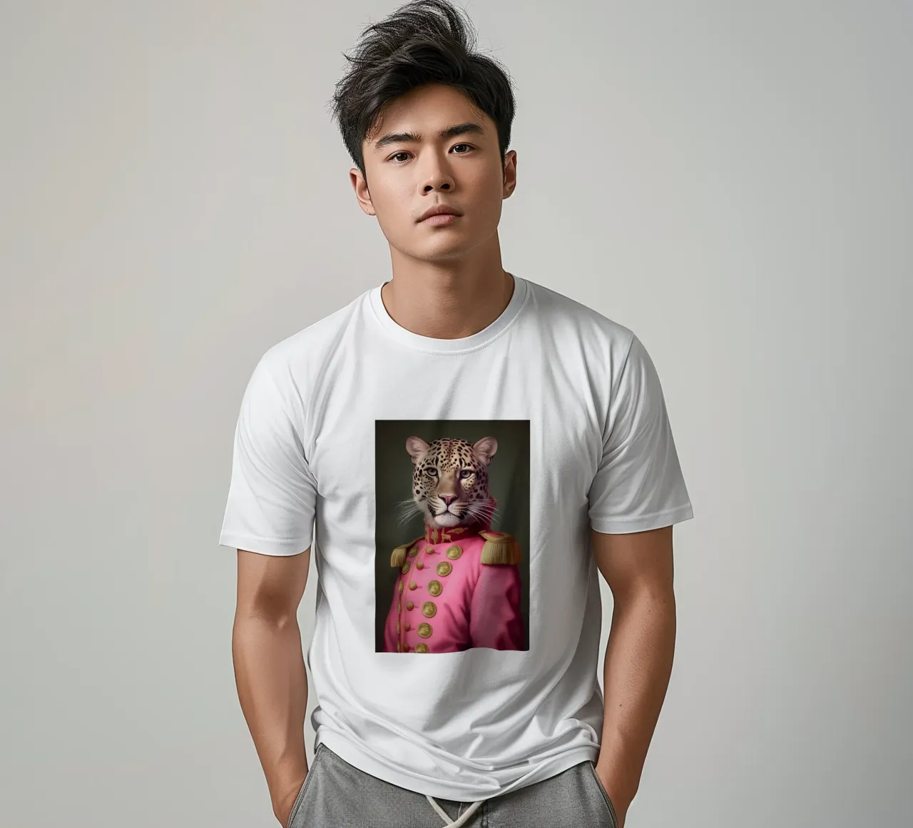 Pittura rosa leopardo t-shirt da Carinaprint