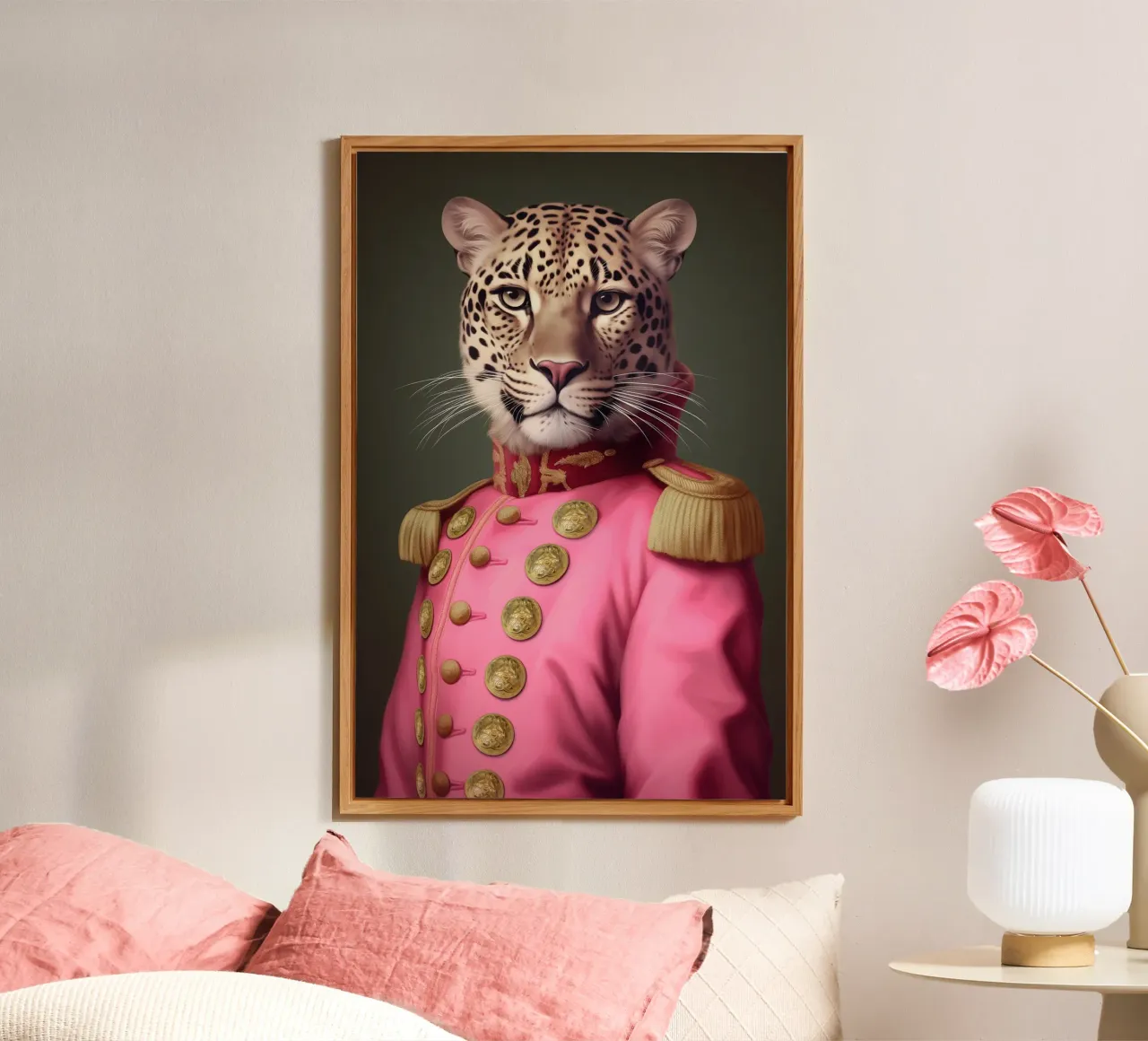 Pittura rosa leopardo alluminio dibond da Carinaprint
