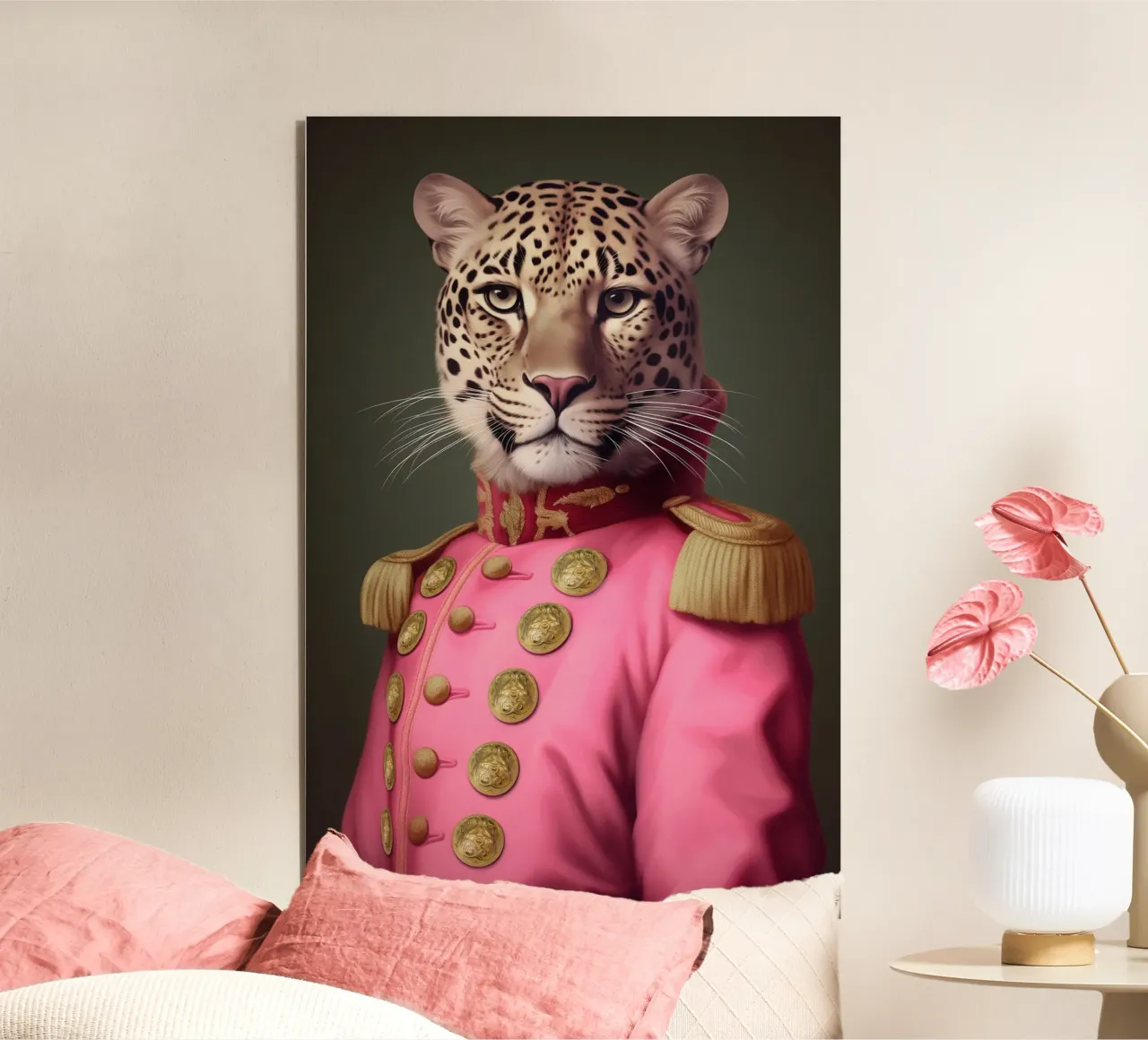 Pittura rosa leopardo alluminio dibond da Carinaprint