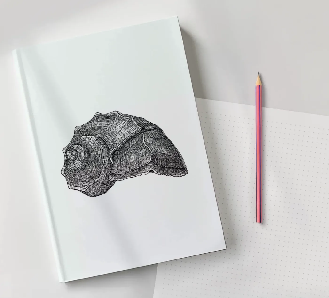 Seashell notebook by Pen & Ink