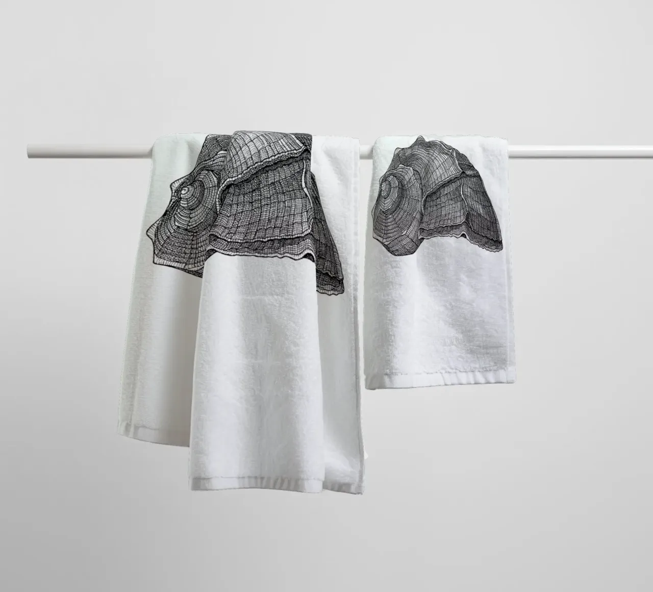 Seashell asciugamano da bagno da Pen & Ink