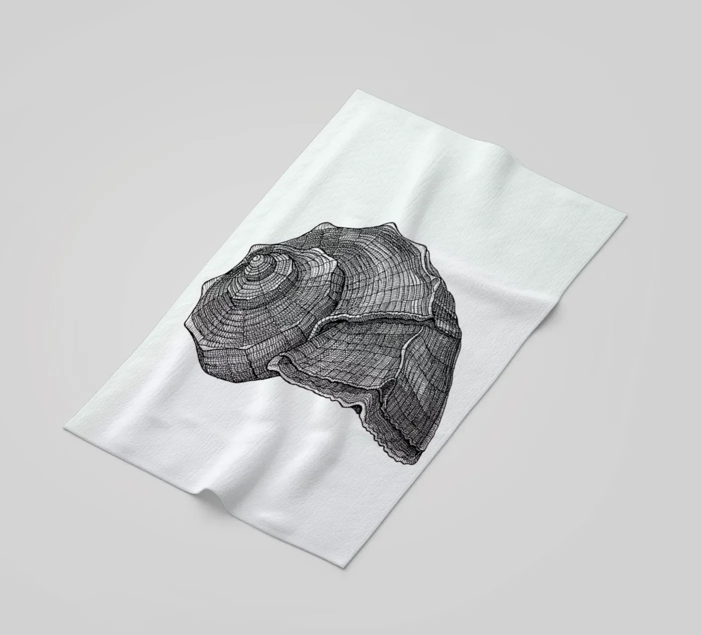 Seashell beach towel by Pen & Ink