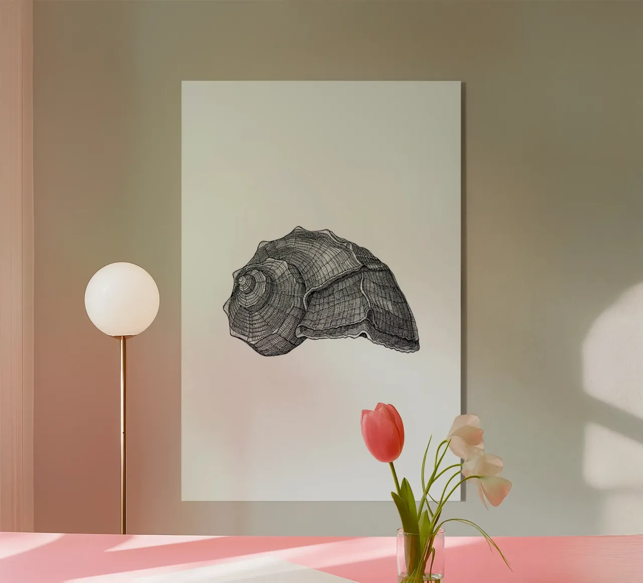 Seashell acryl van Pen & Ink