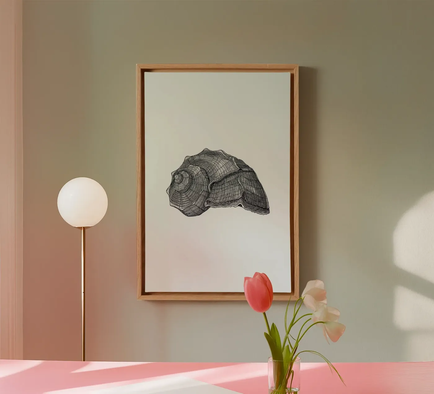 Seashell canvas van Pen & Ink