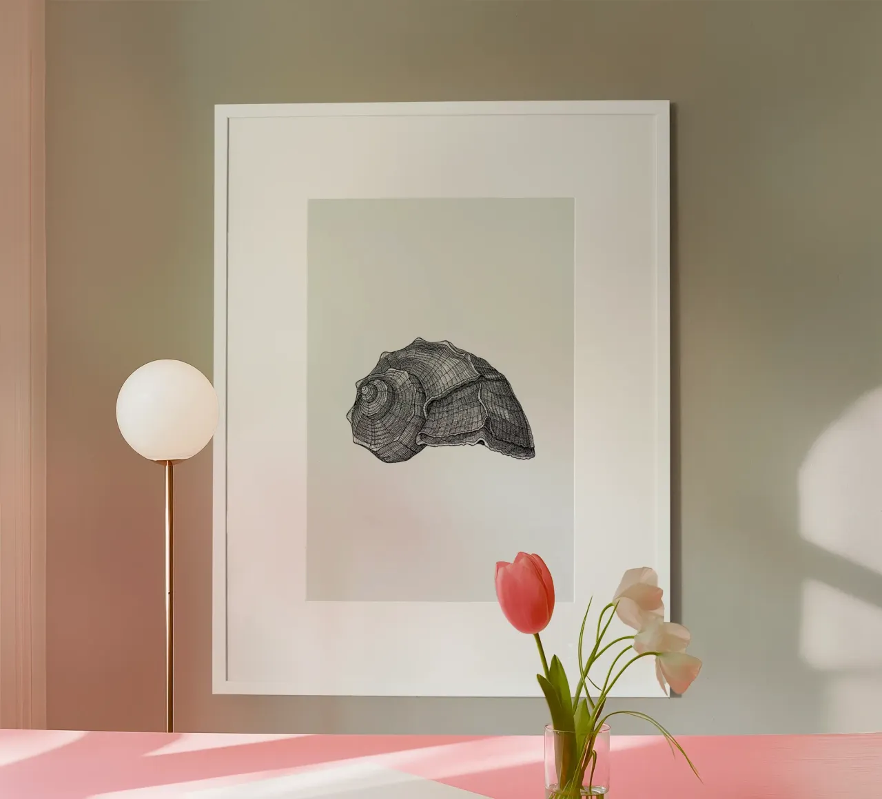 Seashell Poster von Pen & Ink