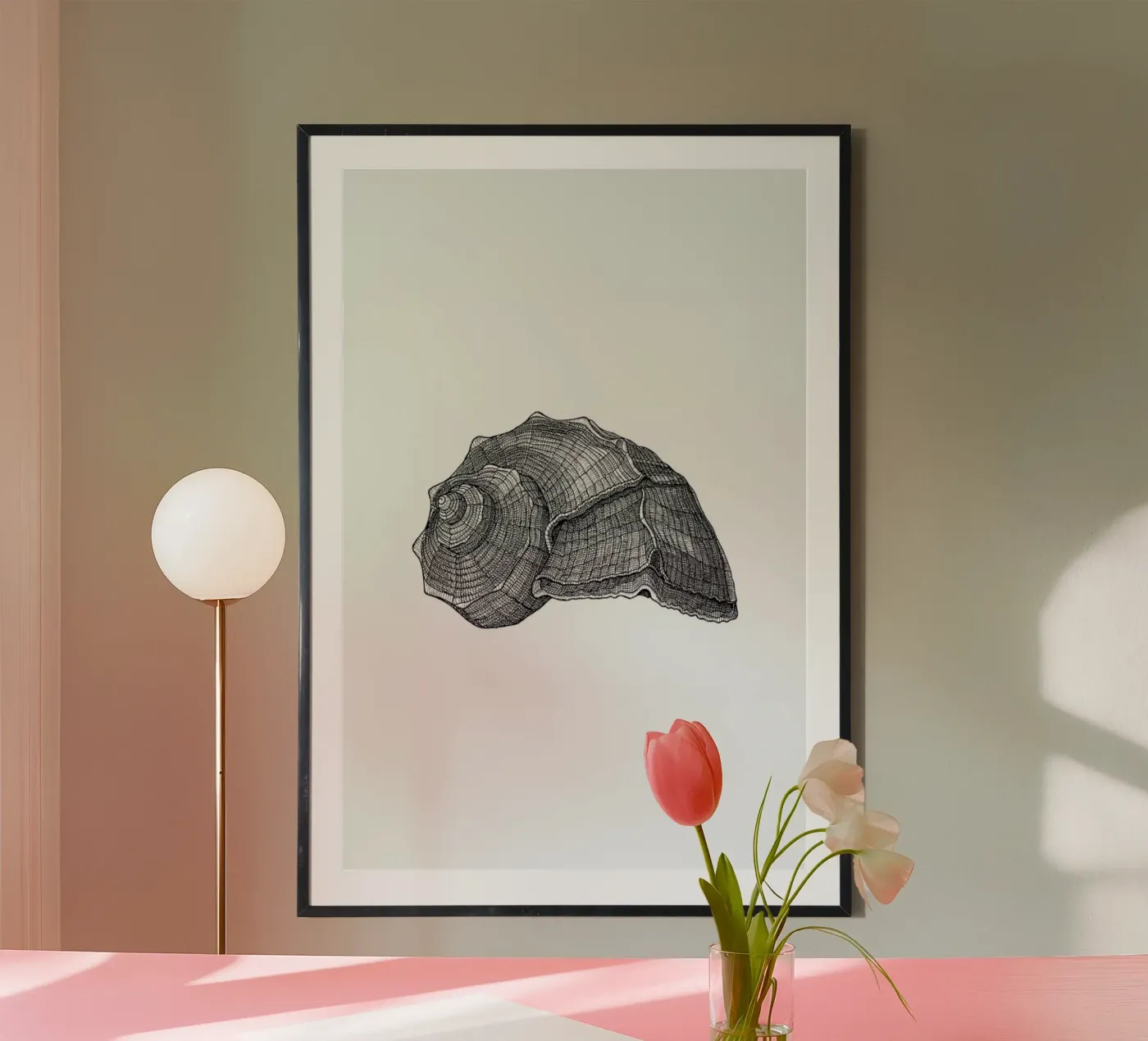 Seashell Poster von Pen & Ink
