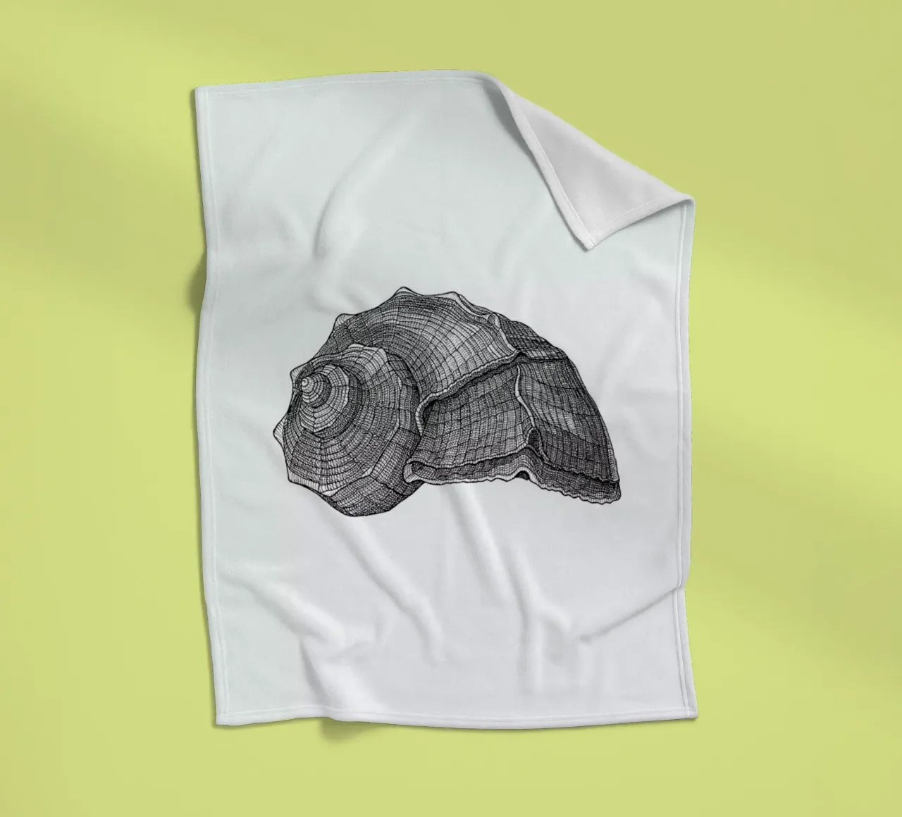 Seashell coperta in pile da Pen & Ink