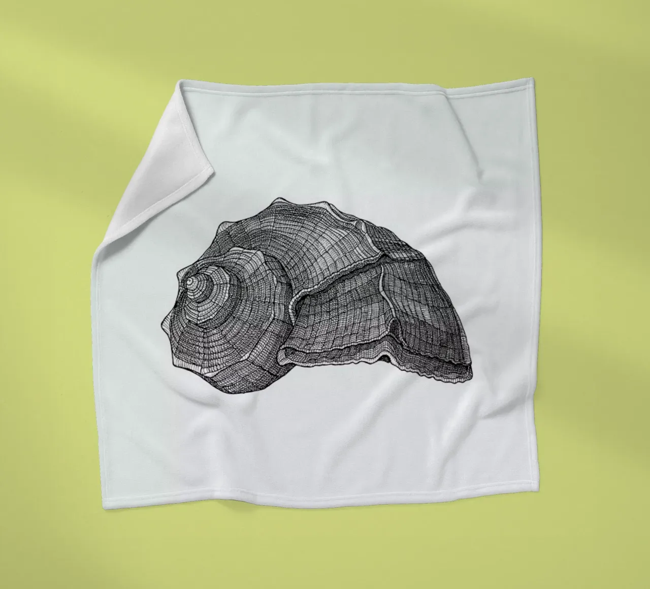 Seashell manta de franela de Pen & Ink