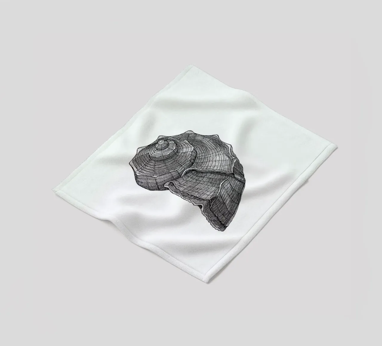 Seashell manta de franela de Pen & Ink
