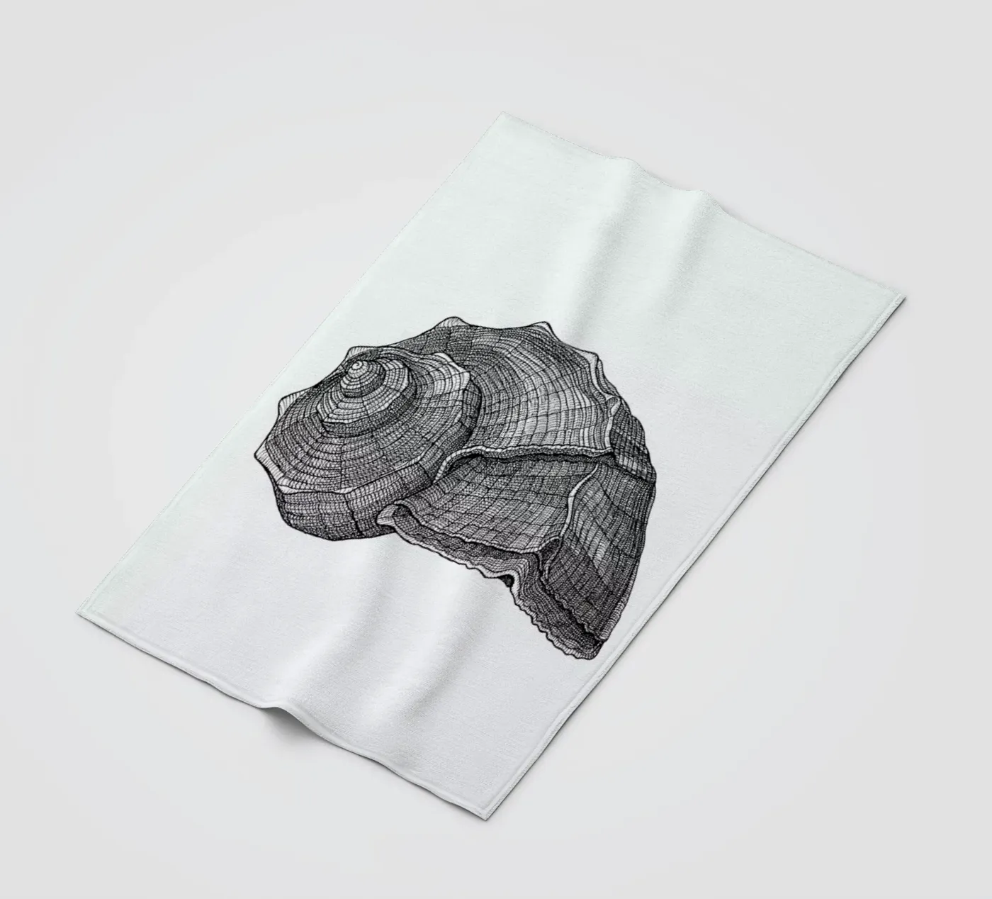 Seashell coperta in pile da Pen & Ink