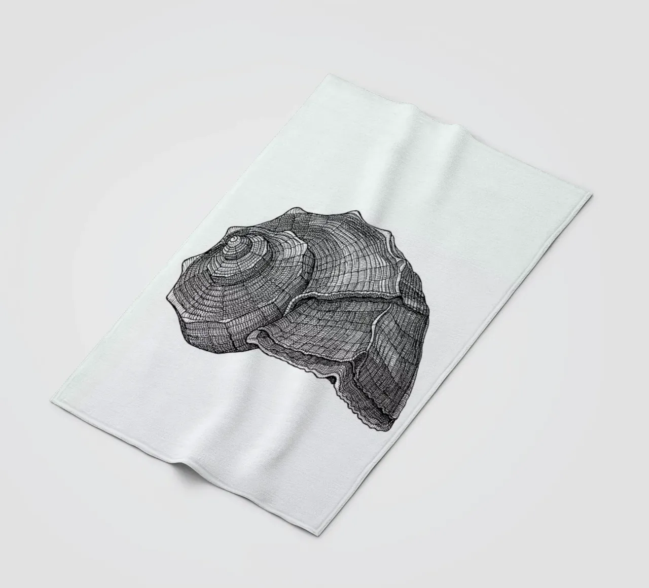 Seashell coperta in pile da Pen & Ink