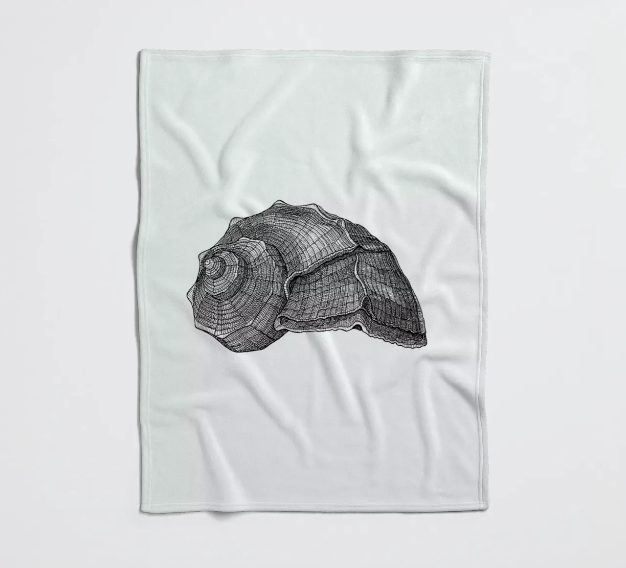 Seashell manta de franela de Pen & Ink