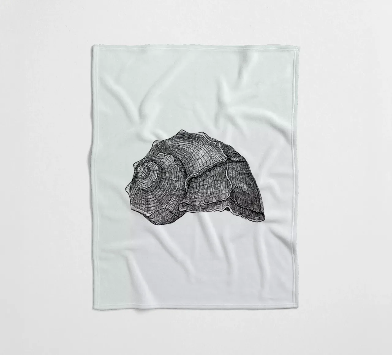 Seashell manta de franela de Pen & Ink