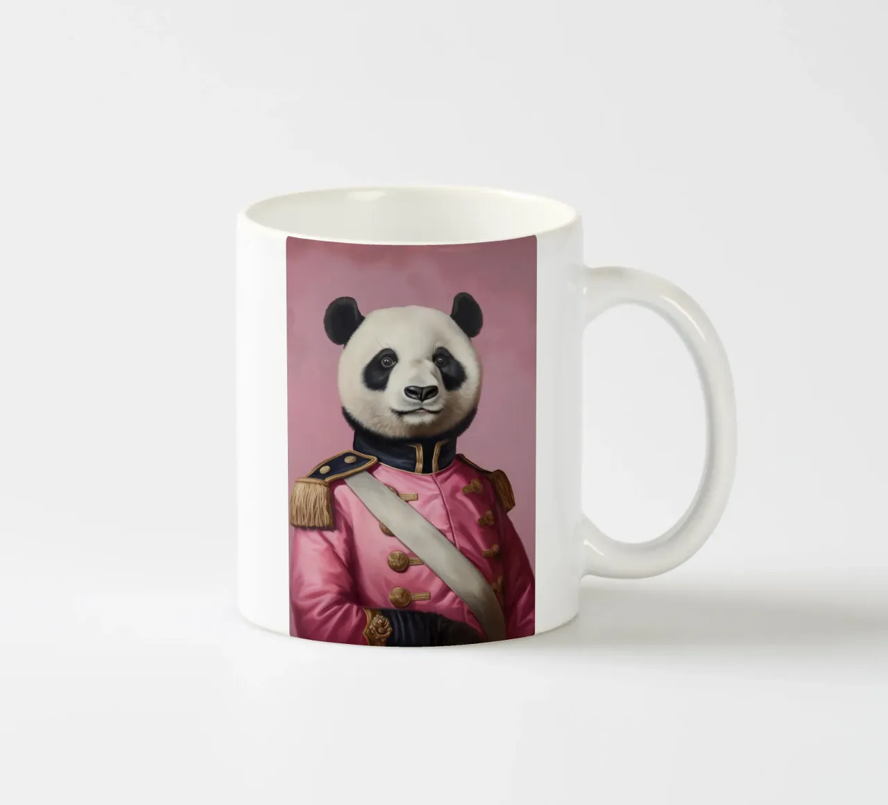 Pittura dell'orso panda rosa tazza in ceramica da Carinaprint