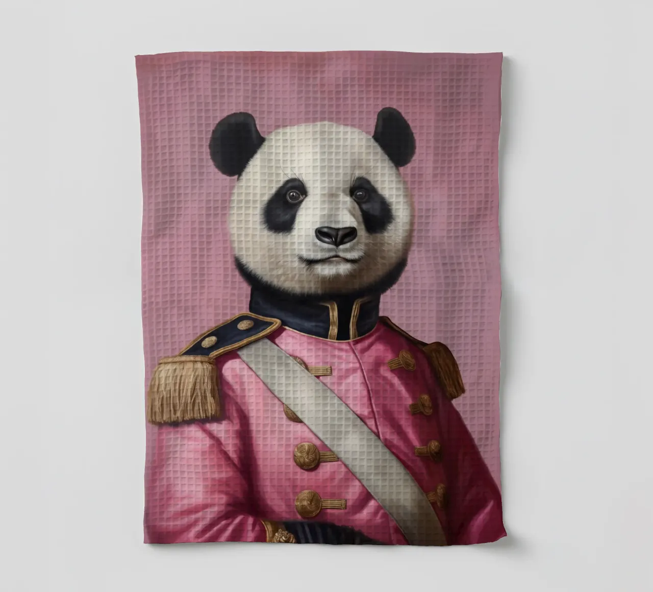 Peinture d'un panda rose torchon de Carinaprint
