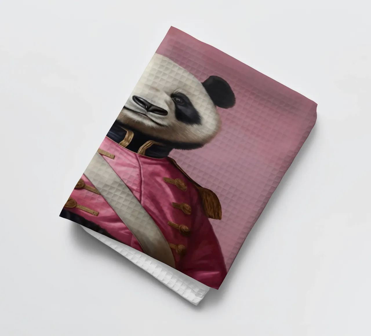 Peinture d'un panda rose torchon de Carinaprint