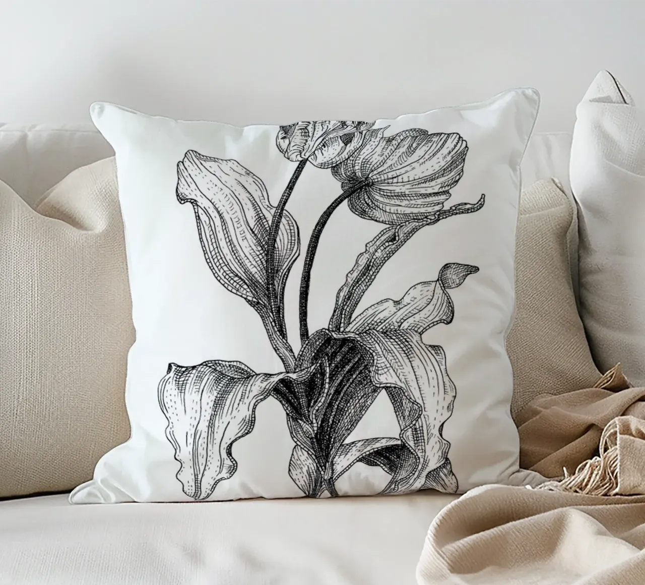 Tulips cuscino da Pen & Ink