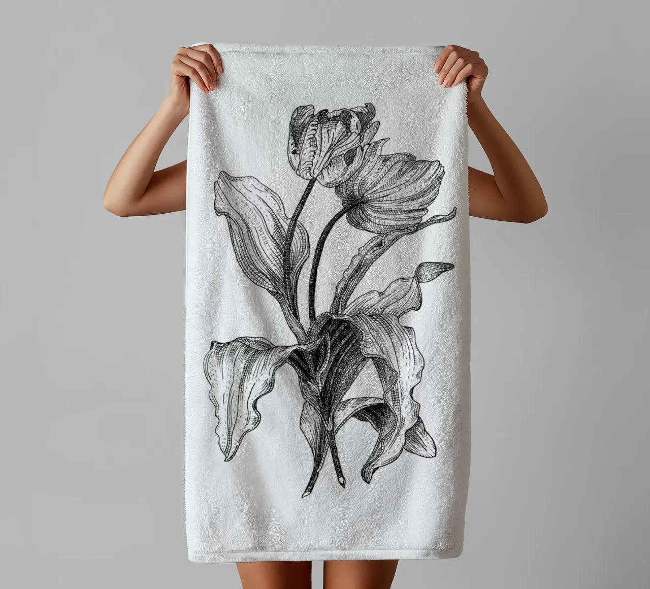 Tulips asciugamano da bagno da Pen & Ink