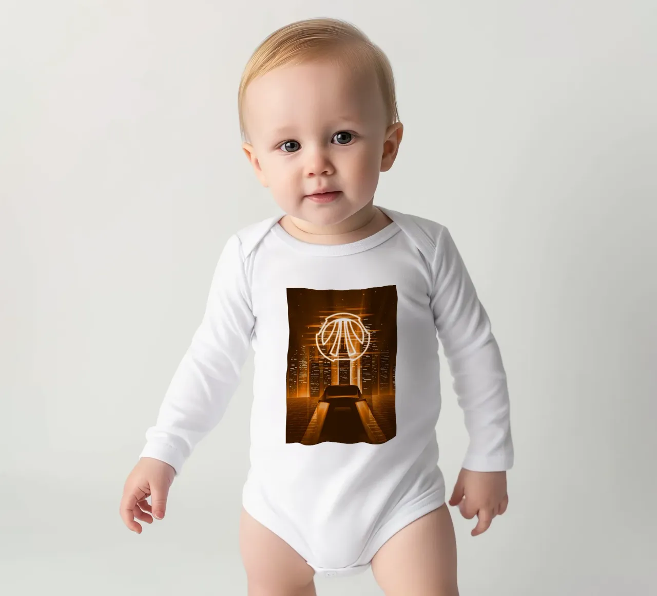 Rocket League long-sleeve baby romper by CreativeStudio