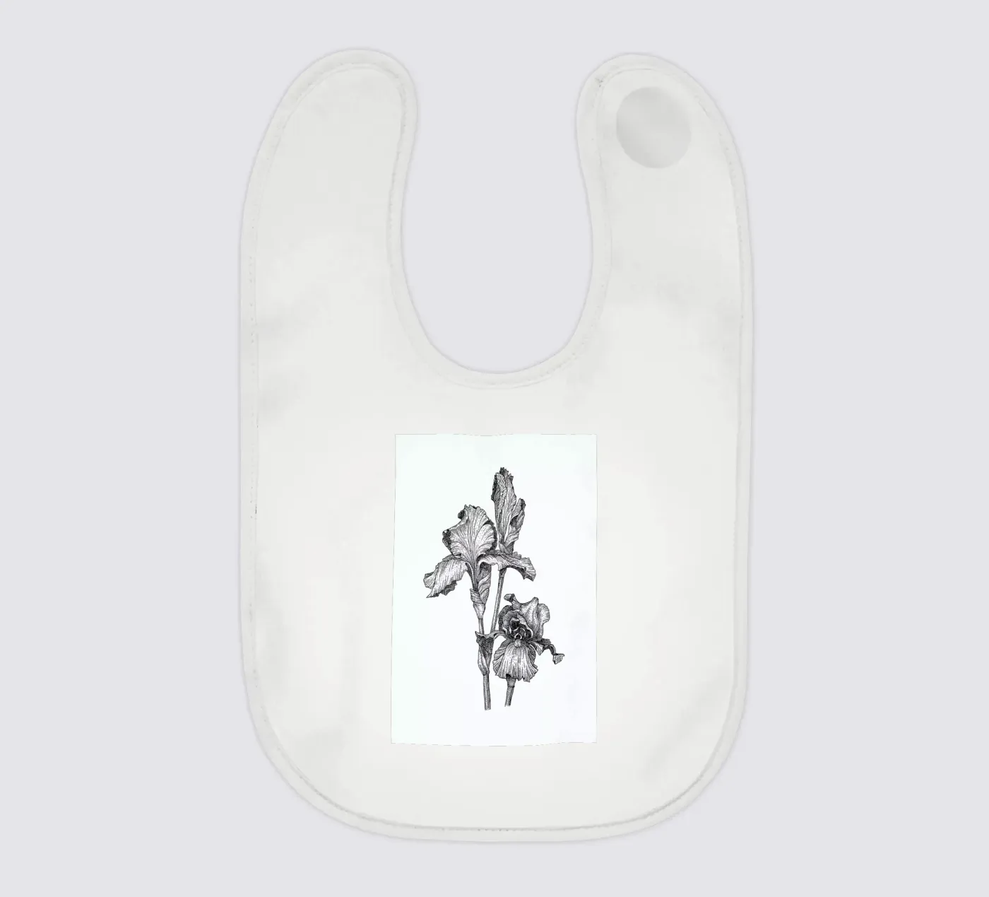 Orchids baby slabbetje van Pen & Ink