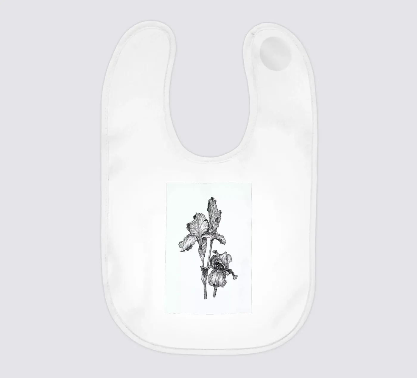 Orchids baby slabbetje van Pen & Ink