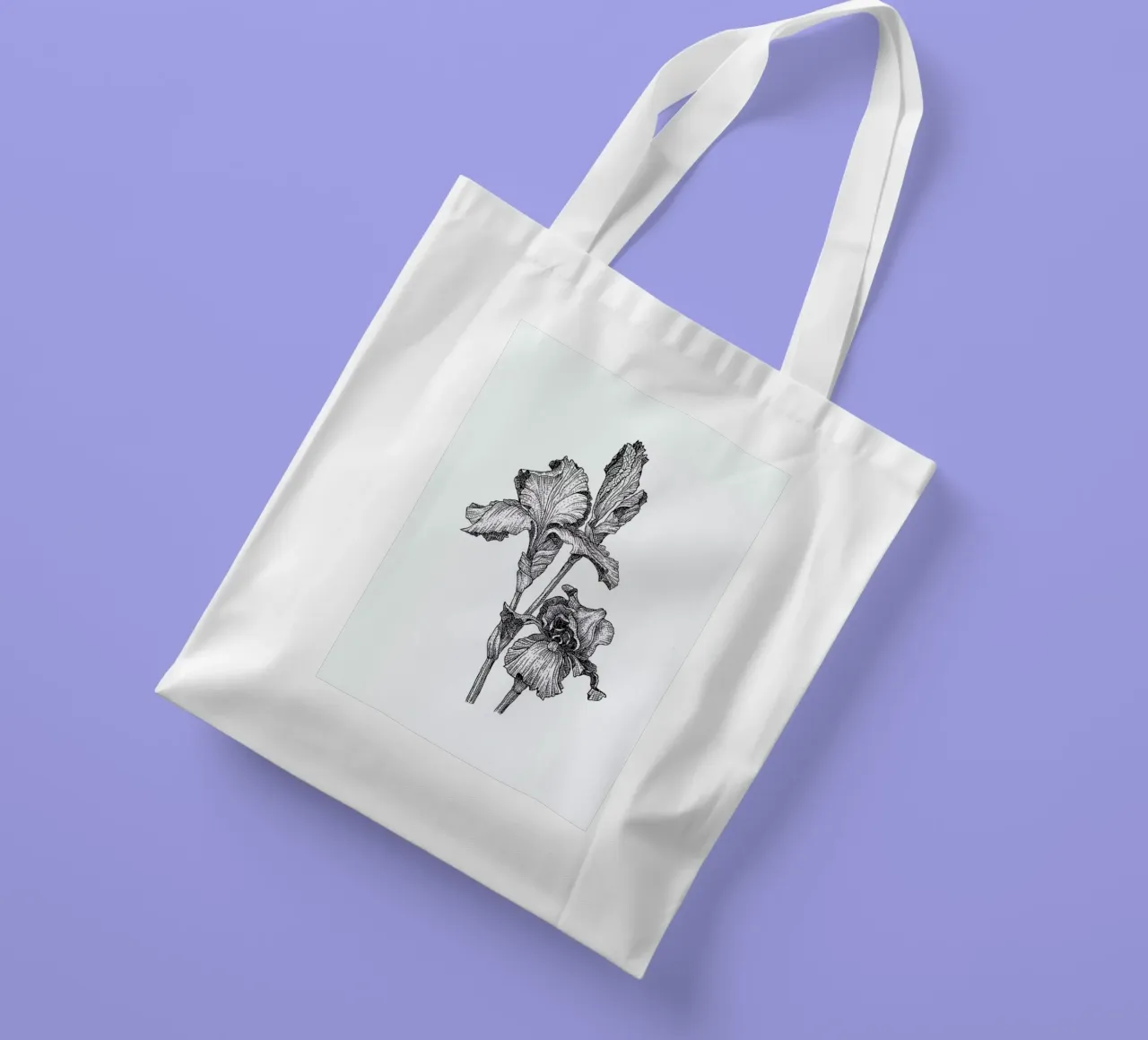 Orchids borsa in juta da Pen & Ink