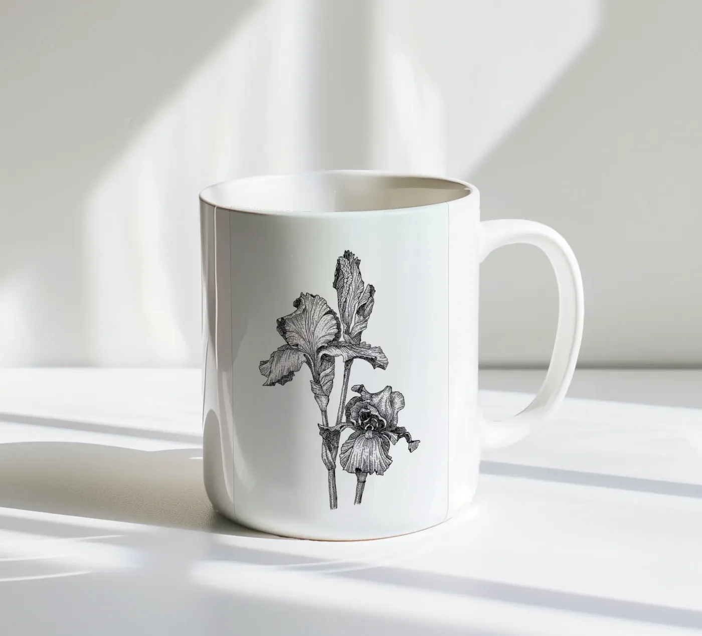 Orchids ceramic mug by Pen & Ink